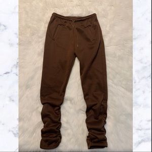 Chocolate Brown Stacked Pants